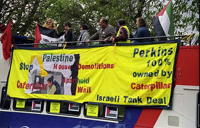 Caterpillar/Perkins also make tanks for the Israeli Occupying Forces